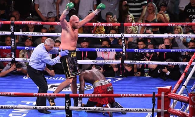 Tyson Fury retained his heavyweight boxing crown with an epic win over Deontay Wilder. (Photo: Getty).