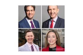 Doncaster's four MPs, clockwise from top left, Ed Miliband, John Healey, Sally Jameson and Lee Pitcher voted to decriminalise abortion.
