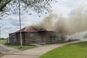 Moorends Pavilion was badly damaged by fire.