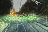 Strong winds brought a tree down on railway lines between Doncaster and Leeds.