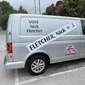 Conservative candidate Nick Fletcher wants people to come up with names for his campaign vehicle.