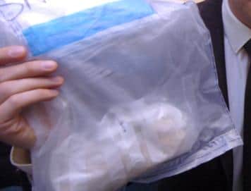 Stock picture of drugs seized by police in an evidence bag