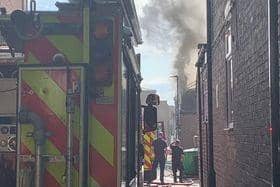 Doncaster fire caused accidentally by builders working on a city centre property.