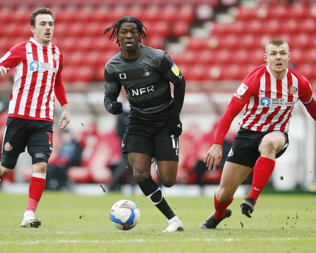 Taylor Richards breaks forward against Sunderland last weekend. Picture: Craig Brough/AHPIX