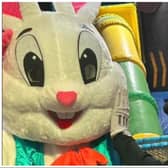 The Easter Bunny dropped in to delight youngsters at Go Bounce.