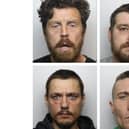 Lee Hamshaw, Janis Slapins, Lee Turton and Andrew Drury are all now behind bars after admitting a series of thefts at stores in Doncaster.