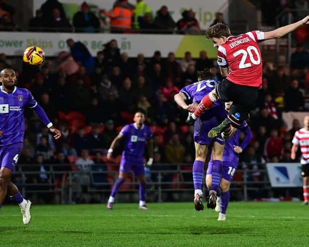 Joe Ironside scores the equalising goal for Rovers.