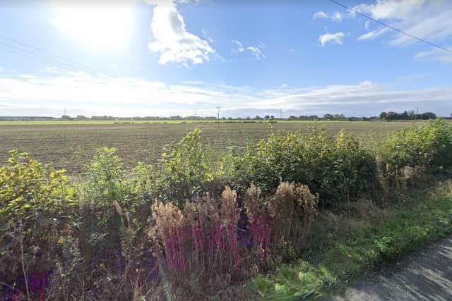 The land off Selby Road near Thorne where the business park will be constructed