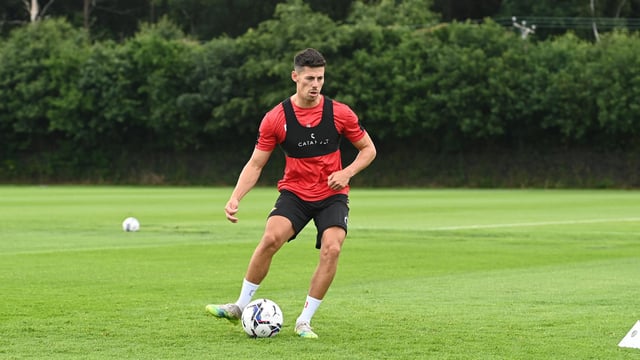 Ed Williams in training with Rovers last week