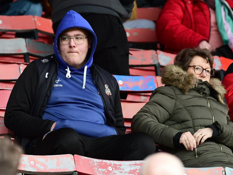 Doncaster Rovers fans ahead of victory at Swindon.