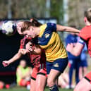 Holly Findlay in action for Belles against Huddersfield. Picture: Howard Roe/AHPIX LTD