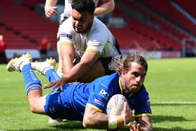 Josh Veacock scores the Dons' opening try. Picture: Howard Roe/AHPIX.com