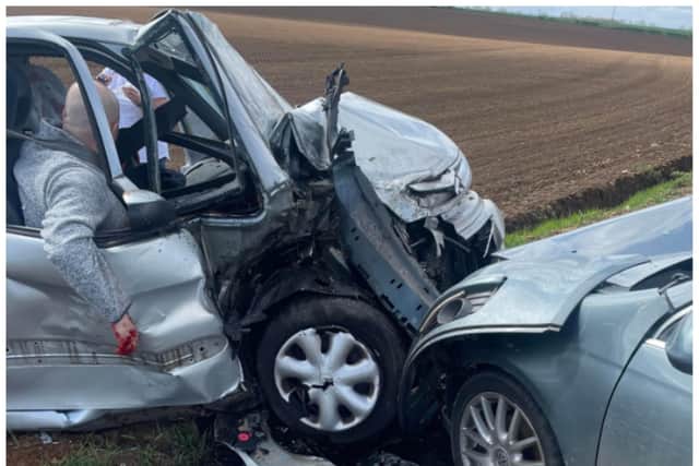 Caroline and Chris Rogers were seriously injured when their Citroen Xsara Picasso was involved in a three car smash in Doncaster.