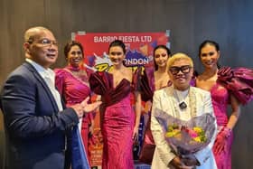 Erroll Lim Isip CEO of Barrio Fiesta Ltd-London, J Layson designer from Philippines and models from London and some models are from Doncaster including one of the staff of Hilton Hotel-Doncaster 
