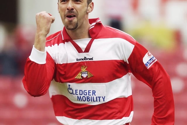 Dave Morley of Doncaster Rovers celebrates his goal