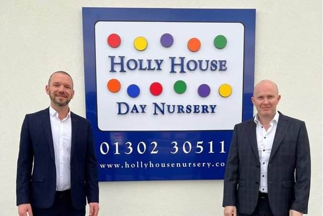 Ryan Slater, Relationship Manager at HSBC UK and Jonathon Woodhouse, Managing Director at Holly House Day Nursery