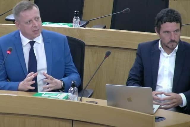 Andy Wood from Doncaster children's services speaking to councillors about the three homes.