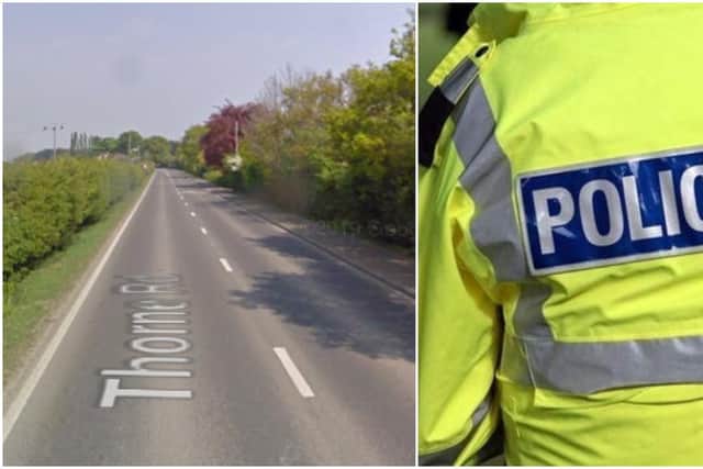 The crash happened on Thorne Road.