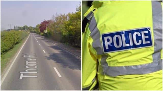 The crash happened on Thorne Road.