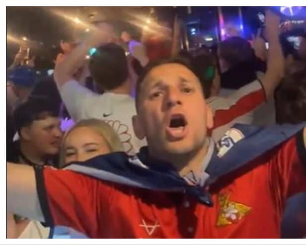 Billy Sharp leads the celebrations of Doncaster Rovers' promotion party in Mint bar in the city centre.