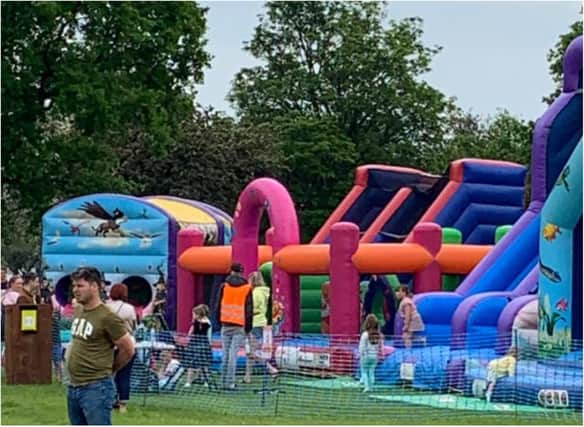 An inflatable play zone is coming to Sandall Park this weekend.