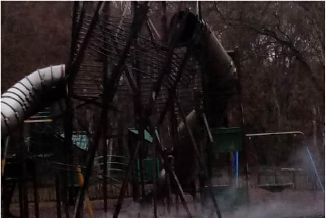 Sandall Beat playground has been wrecked by fire.