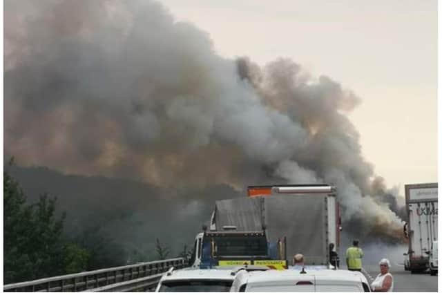 Work to repair the M18 is continuing following the fatal blaze.