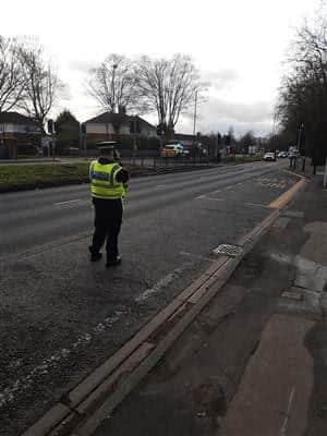 Police speeding operation on Carr House Road, Doncaster. Picture: South Yorkshire Police