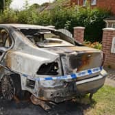 One of Andrew Haigh's two cars that were set alight. Picture: Marie Caley NSYT 11-08-15 Arson MC 5