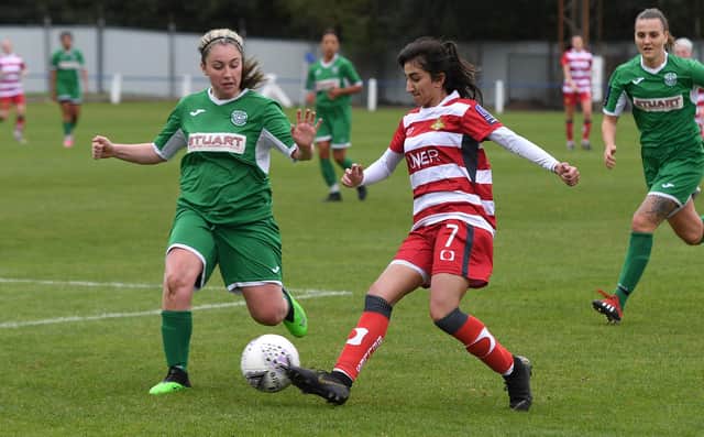 Nadia Khan in action for Belles