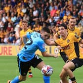 Picture Gareth Williams/AHPIX LTD, Football, Sky Bet League Two, Newport County v Doncaster Rovers, Rodney Parade, Newport, UK, 17/08/2024, K.O. 3.00pm
Howard Roe>07973739229
Doncaster Rover's Patrick Kelly battles with Newport County's Anthony Driscoll-Glennon