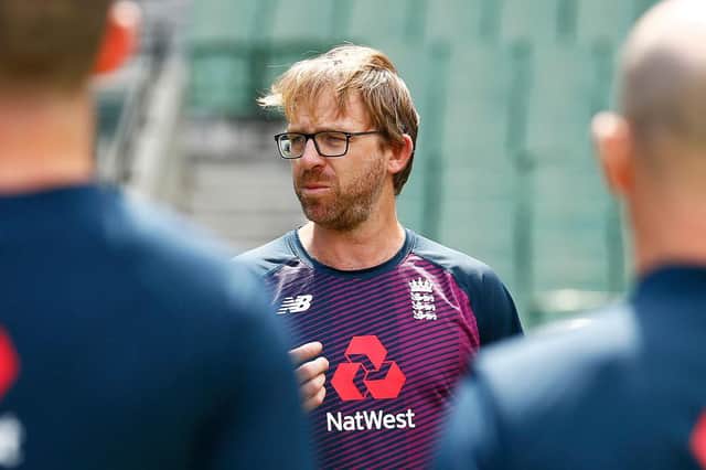 Richard Dawson speaks to his players during an England Lions training session in Melbourne, Australia, earlier this year. Photo by Daniel Pockett/Getty Images