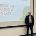 Gary Brocklesby, Business Advisor, spoke to around 100 aspiring entrepreneurs about how they can fulfil their ambitions, offering guidance on things like how to get a firm off the ground in the first place, the benefits of test trading, and the best ways to generate buzz on social media. Picture by Doncaster Chamber.