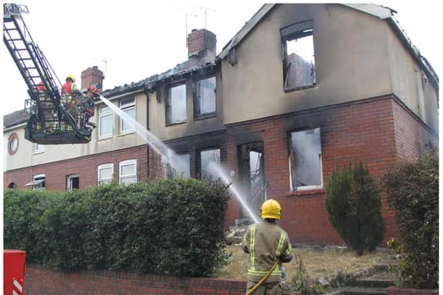 Crews spent hours tackling the blaze in Strauss Way.