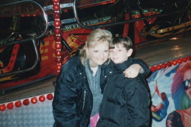 Ryan as a child with mum Sharon Clarke.