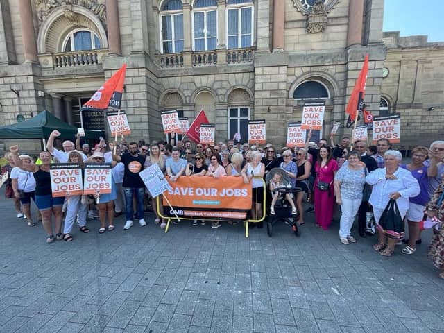 Demonstators at a rally against the closure of Doncaster Sheffield Airport (pic: Councillor Majid Khan)