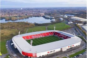 Doncaster Rovers' Keepmoat Stadium is at risk of flooding, climate change experts say.