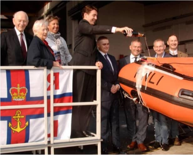 The lifeboat was launched with funding from Hillards.