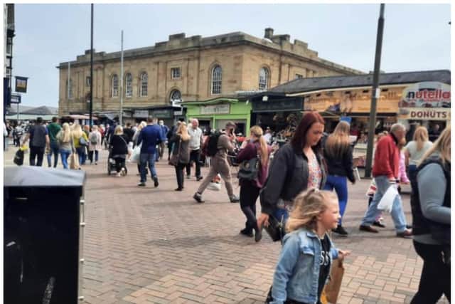 The 84-year-old woman was targeted in Doncaster Market Place.