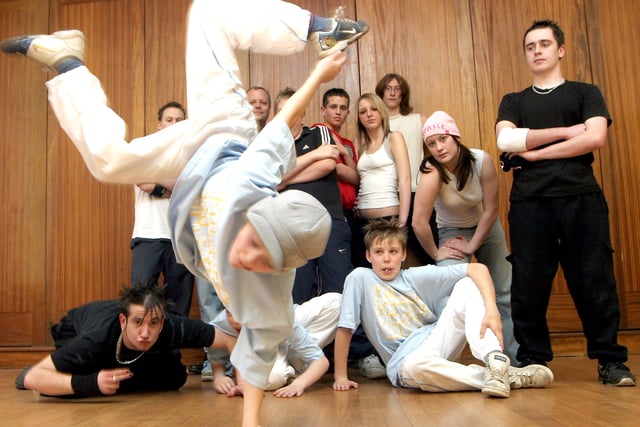 Hip-hop dancers in Newbold, Chesterfield, in 2007.