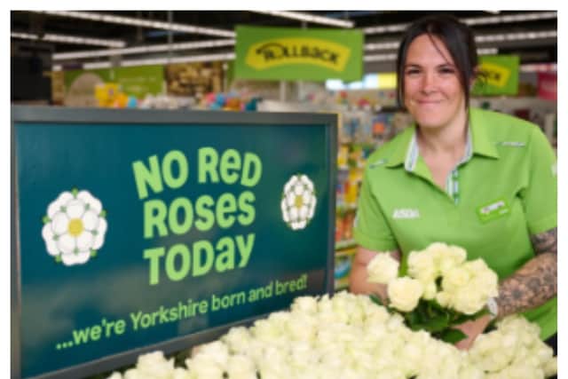 Asda will only be stocking white roses to mark Yorkshire Day.