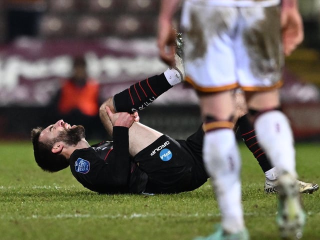 Ben Close was injured away at Bradford City.