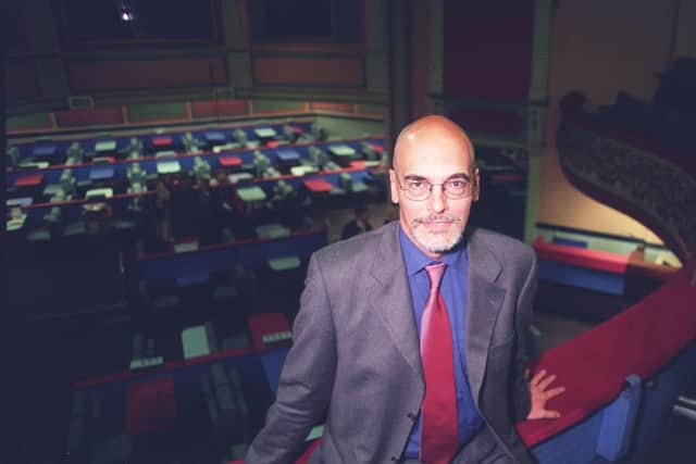 Director of the Theatres trust Peter Longman visiting the Grand Theatre in Doncaster in 2000