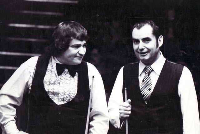 Bill Werbeniuk and Ray Rearden at the Crucible in 1978.