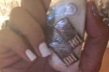 Martin posted a picture of a cling film-wrapped package appearing to contain SIM cards