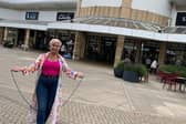 Di at the centre with skipping rope