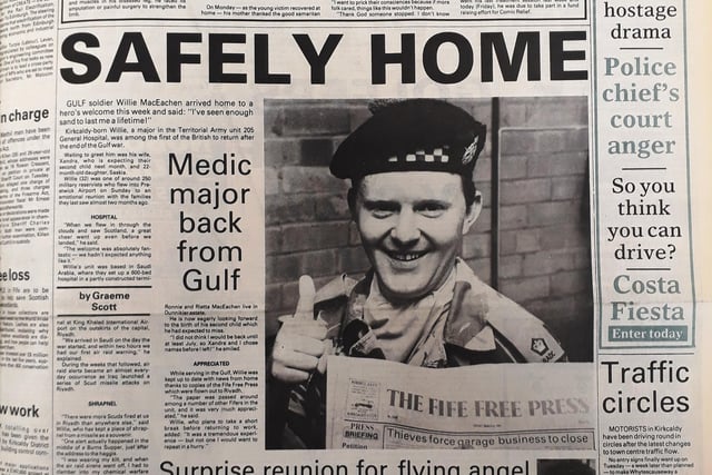 March 1991 - celebrating the end of the Gulf War and safe return home of local troops