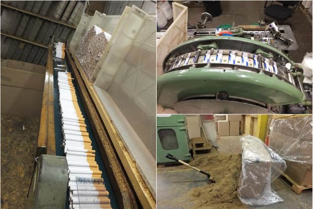 Three men involved in running the UK's largest ever illegal tobacco factory are due at Sheffield Crown Court today (HMRC)