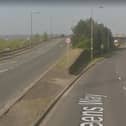 The flyover across Greens Way in Mexborough