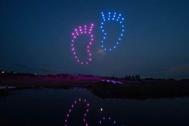 The display lit up the night skies over Doncaster.